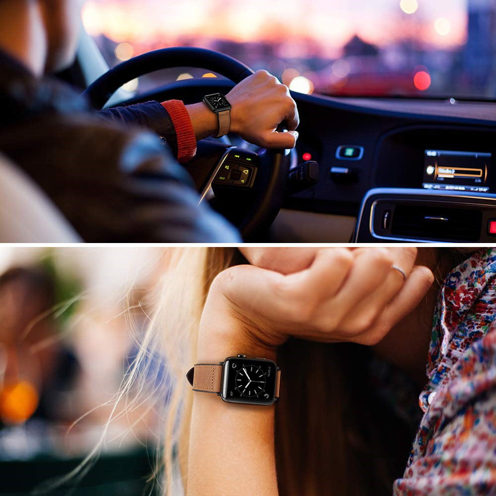 Leather Silicone Apple Watch Band